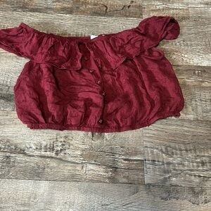 Red crop top